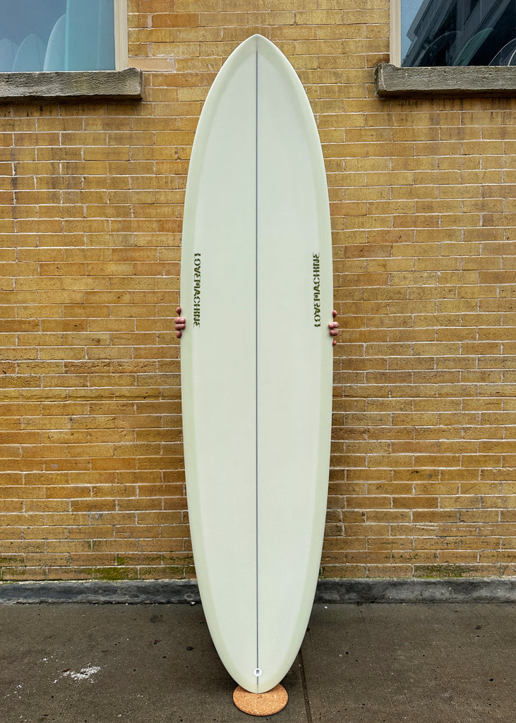 A Lovemachine Surfboards 7'2" dusty yellow FM for sale