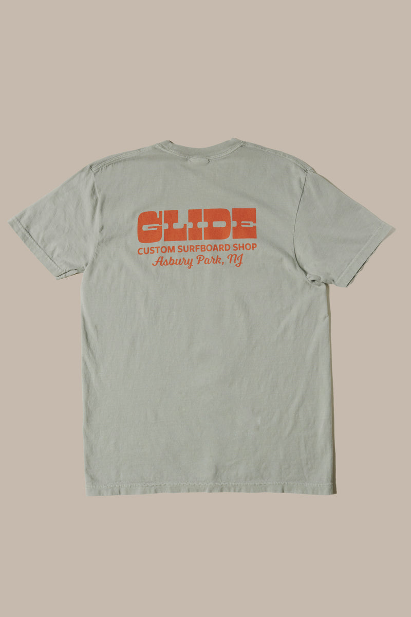 Glide Custom Surfboard Shop tee - Bay – Glide Surf Co