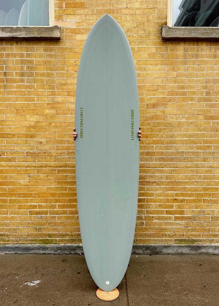 A Lovemachine Surfboards 7'2" sage opaque FM for sale