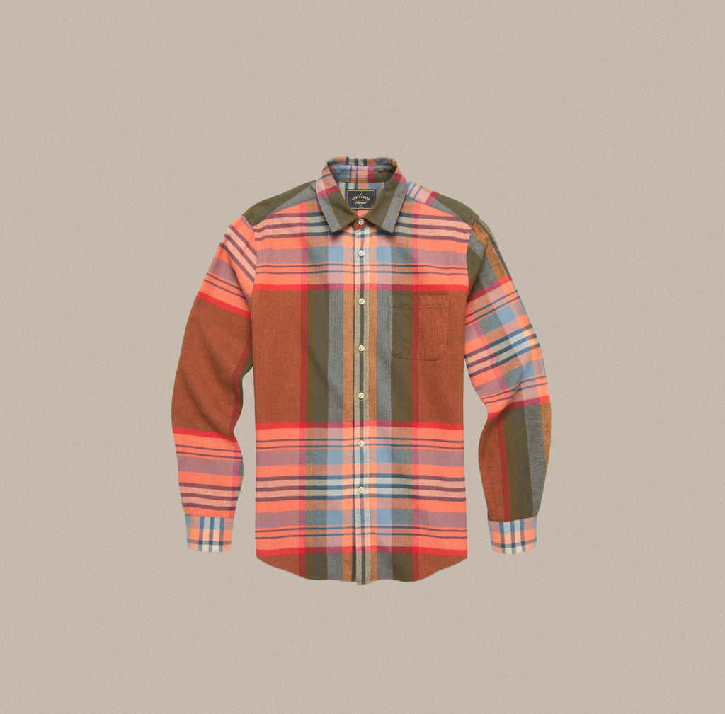 The Verso Shirt is a cotton plaid button down from Portuguese Flannel