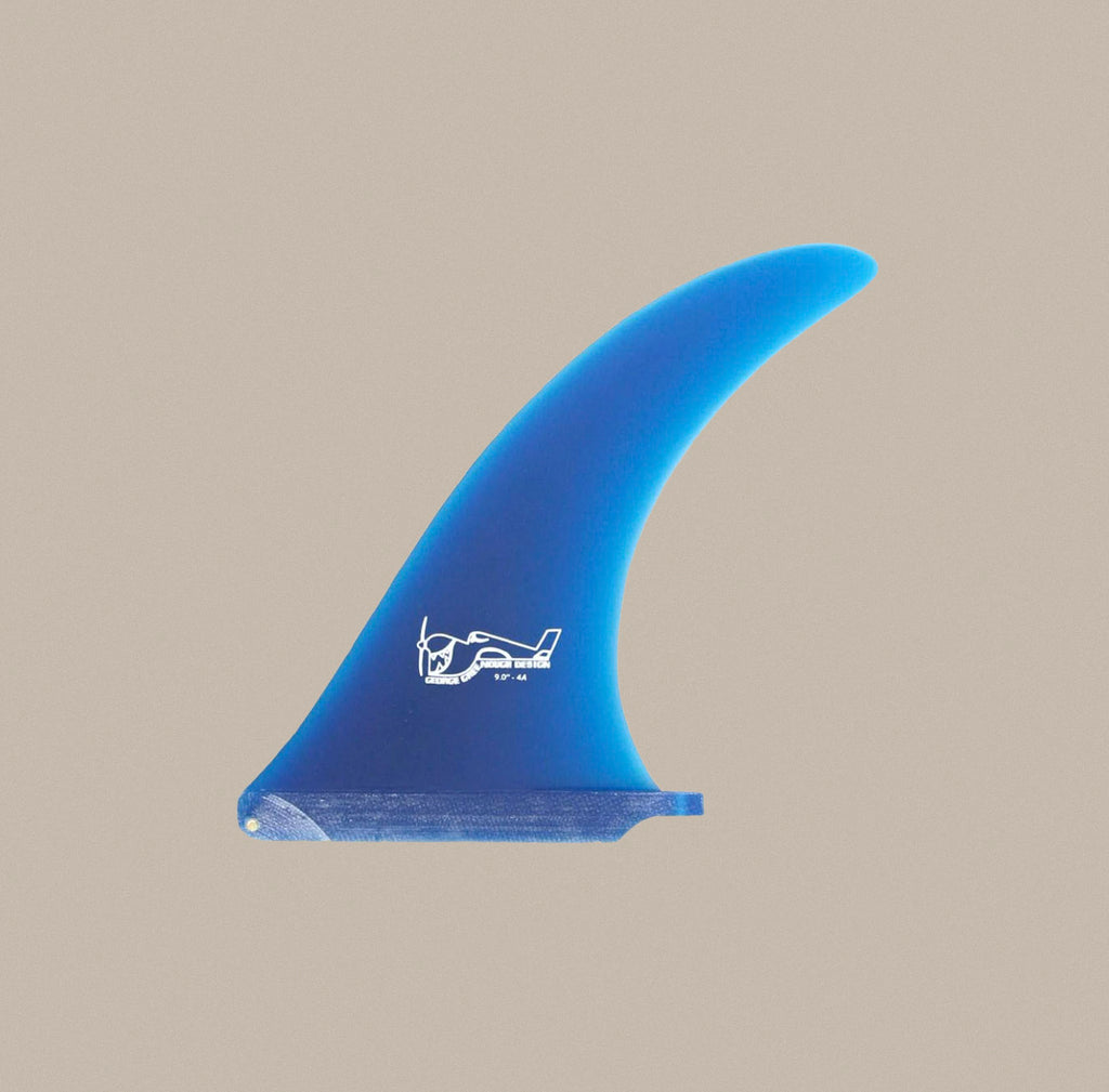 A True Ames Greenough 4A single fin in blue.