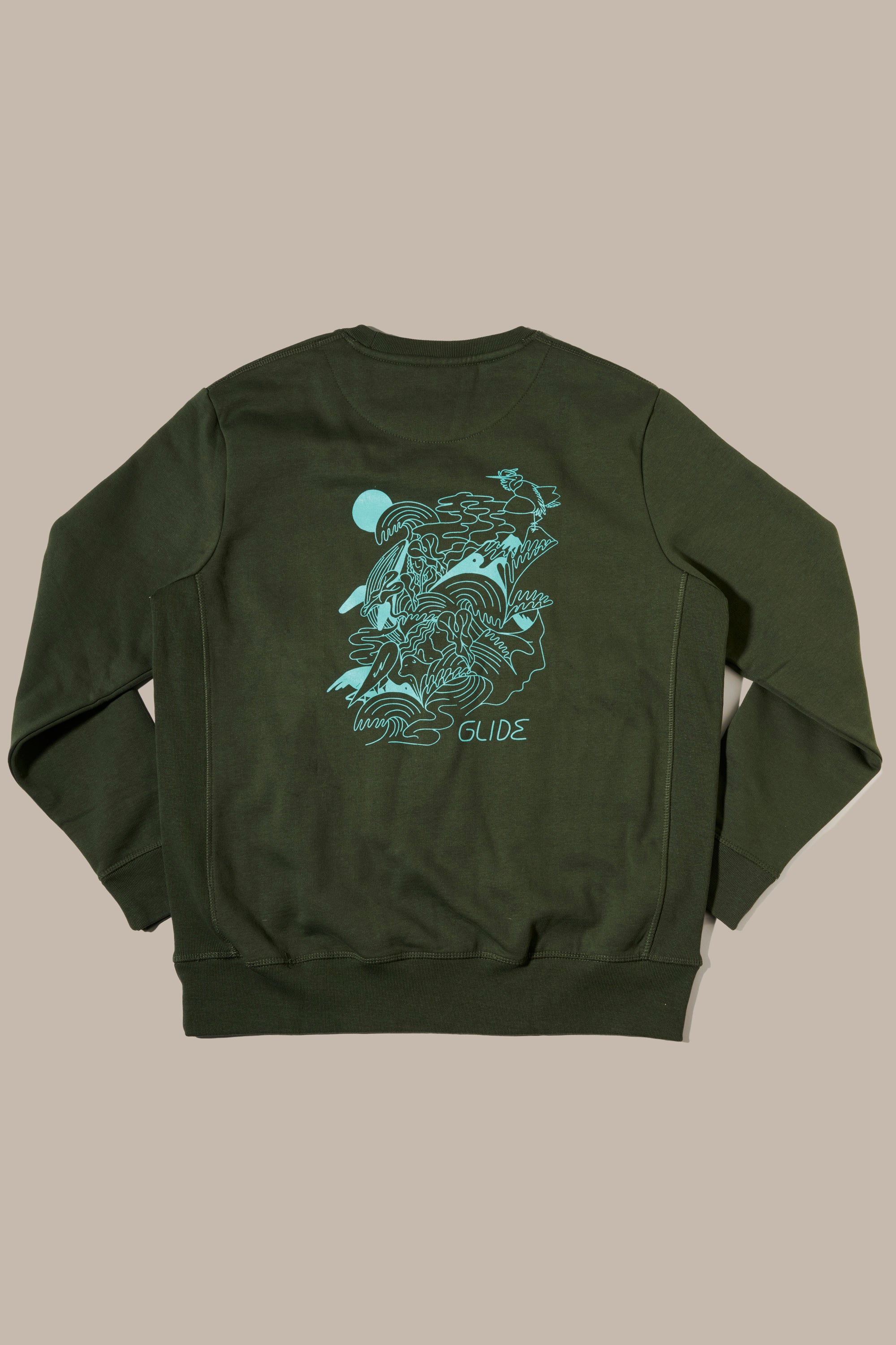 Glide x Valdes Studio Crewneck Sweatshirt - Hunter Green – Glide