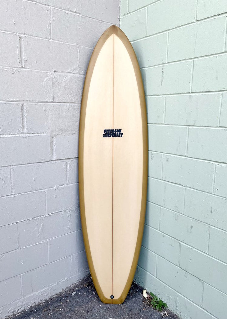 A Peterson Surfcraft 6'9" Vee Twin fin surfboard for sale