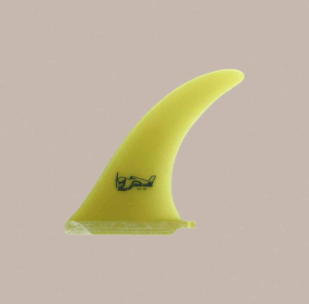 A True Ames Greenough 4A single fin in yellow.