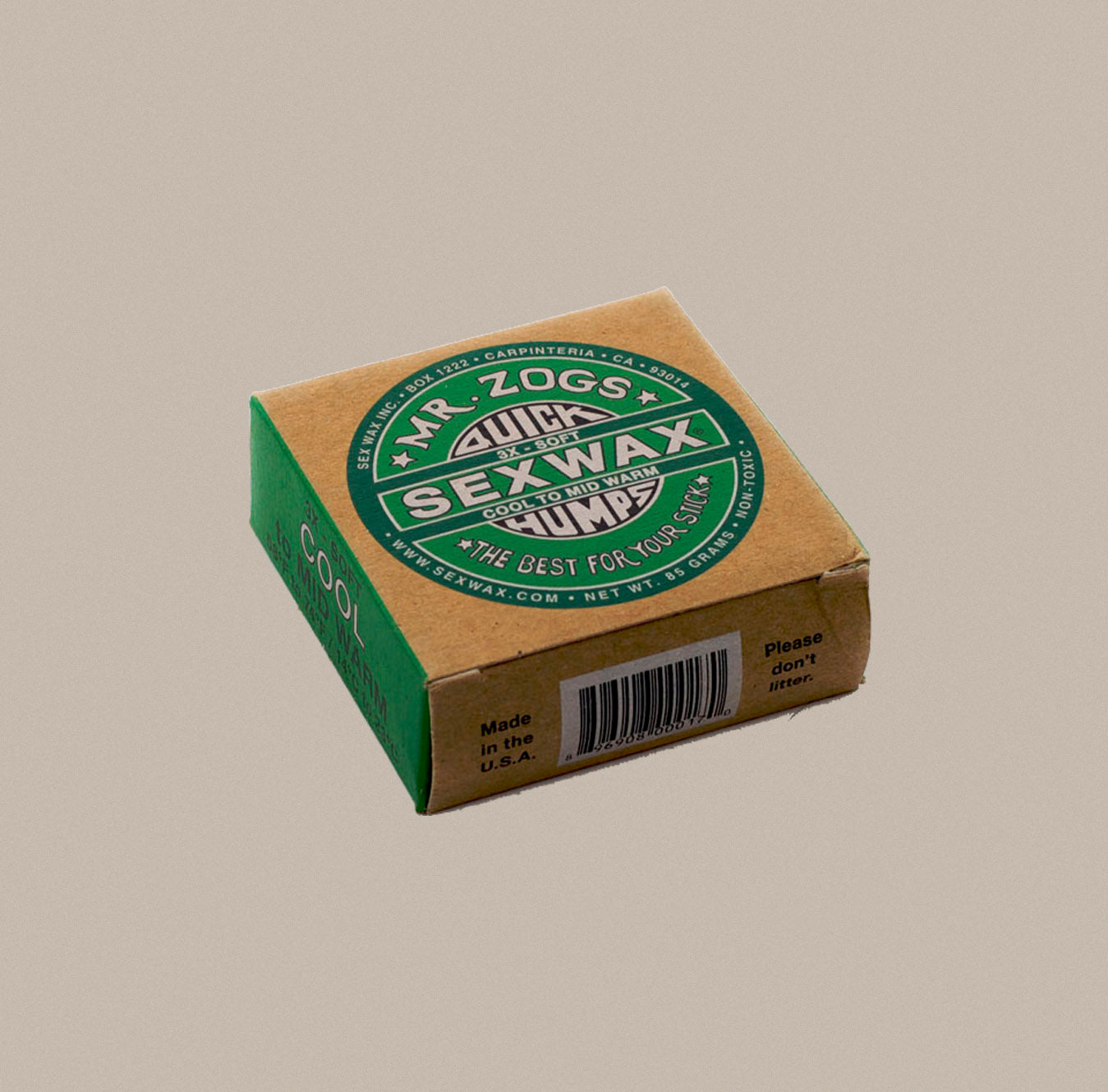 Sex Wax Surf Wax Quick Humps Green - Cera Morbida Per Tavola Da Surf, Per Acque Calde - Foto 3